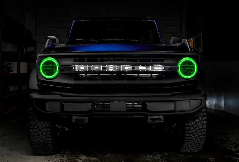 ORACLE Lighting Headlights Oracle 2021 Ford Bronco Base Headlight LED Halo Kit - ColorSHIFT - w/ Simple Controller SEE WARRANTY