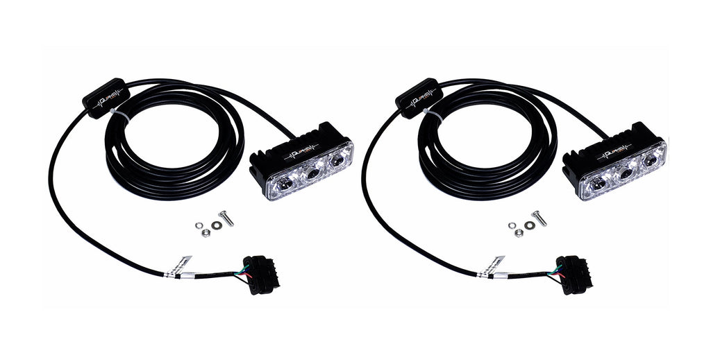 Quake LED Turn Signal Light 3 Inch Jeep Wrangler JL/Gladiator DRL Fender Lights w/Switchback Turn Signal - QTE956
