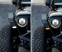 Load image into Gallery viewer, Quake LED Turn Signal Light 3 Inch Jeep Wrangler JL/Gladiator DRL Fender Lights w/Switchback Turn Signal - QTE956