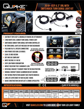 Load image into Gallery viewer, Quake LED Turn Signal Light 3 Inch Jeep Wrangler JL/Gladiator DRL Fender Lights w/Switchback Turn Signal - QTE956