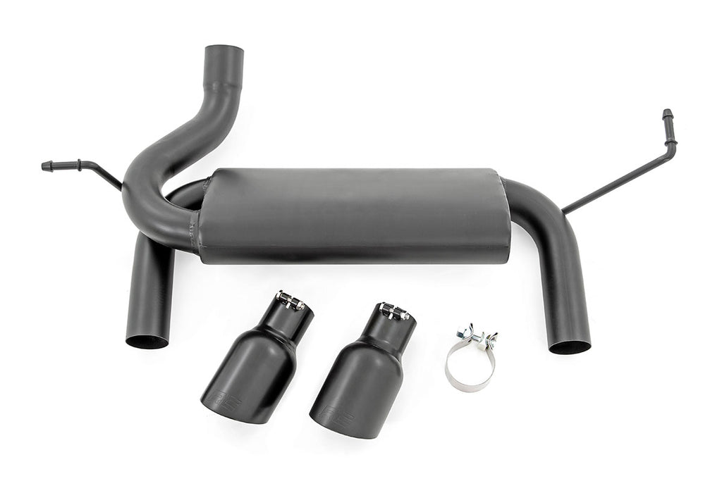 Jeep Dual Outlet Performance Exhaust - Black 07-18 Wrangler JK Rough Country