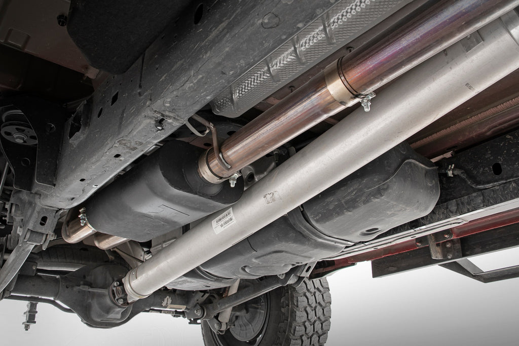 Dual Cat-Back Exhaust System w/ Black Tips (19-20 Ram 1500 V8 - 5.7L) Rough Country
