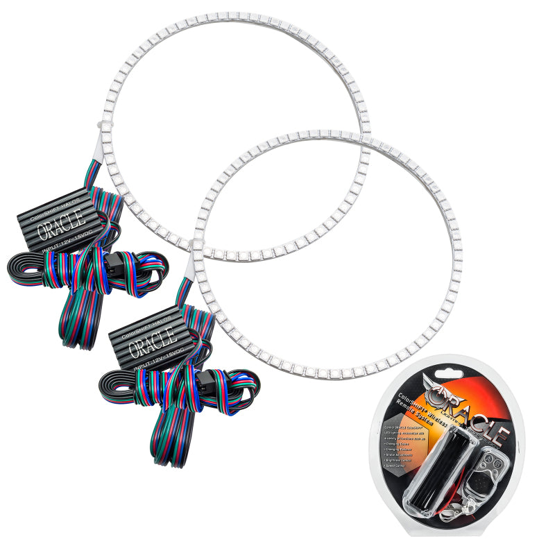 ORACLE Lighting Fog Lights Oracle Jeep Wrangler JL/Gladiator JT LED Surface Mount Headlight Halo Kit - ColorSHIFT SEE WARRANTY