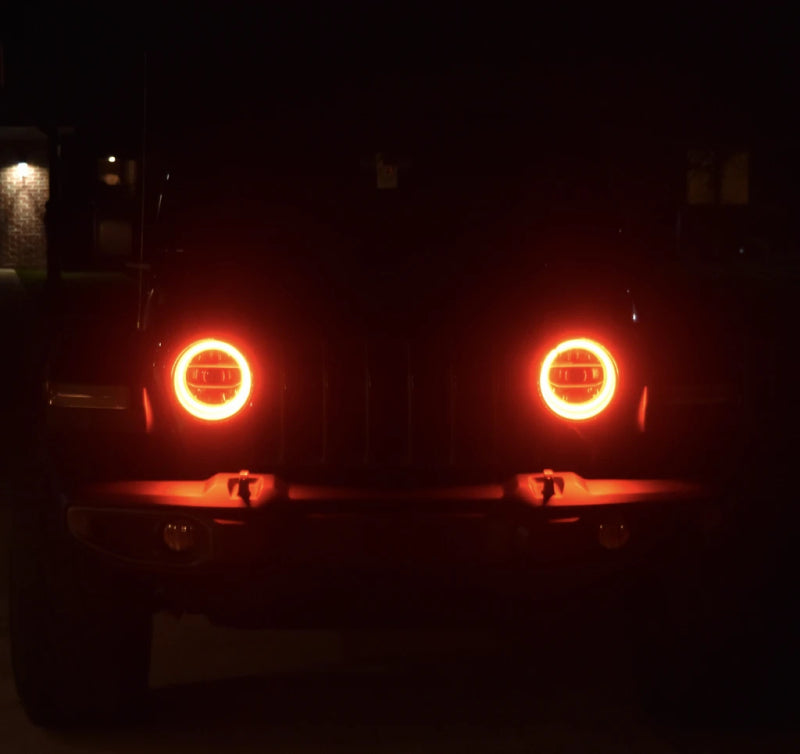 ORACLE Lighting Fog Lights ORACLE Lighting Jeep Wrangler JL/Gladiator JT LED Surface Mount Headlight Halo Kit SEE WARRANTY