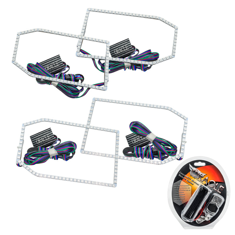 ORACLE Lighting Headlights Oracle Chevrolet Silverado 14-15 Halo Kit Non-Projector Style - ColorSHIFT SEE WARRANTY
