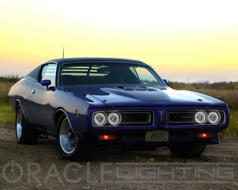 ORACLE Lighting Headlights Oracle Pre-Installed Lights 5.75 IN. Sealed Beam - ColorSHIFT Halo SEE WARRANTY