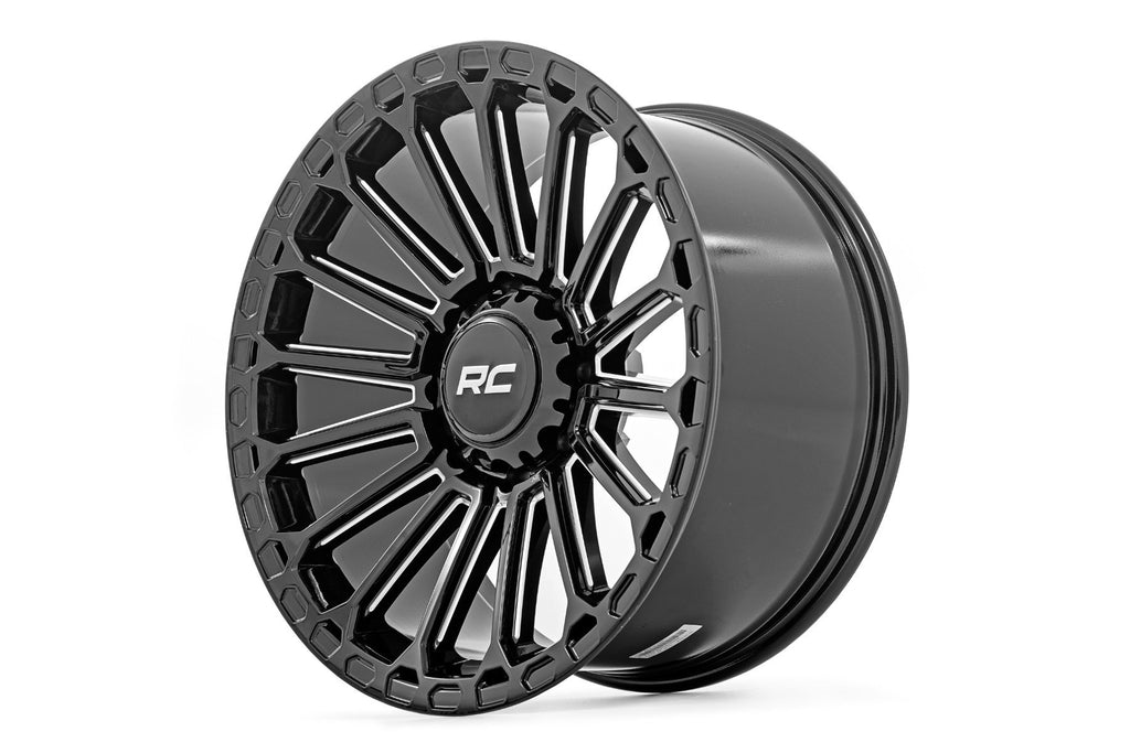 97 Series Wheel One-Piece Gloss Black 17x9 6x5.5 -12mm Rough Country