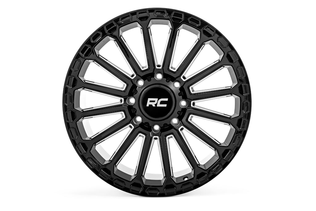 97 Series Wheel One-Piece Gloss Black 20x10 8x170 -19mm Rough Country