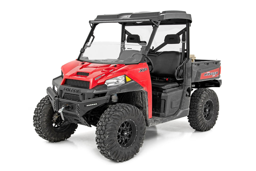 Rough Country Windshield Half Windshield Scratch Resistant 13-22 Polaris Ranger 1000XP/13-21 Ranger 900XP Rough Country - 98132011A
