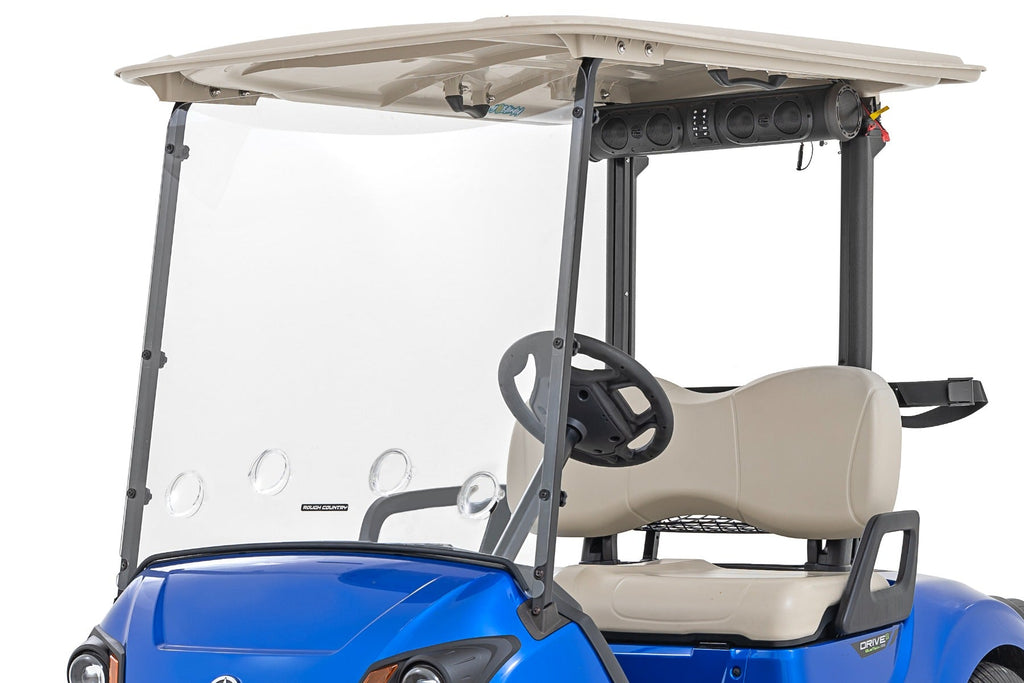 Rough Country Windshield Vented Full Windshield Scratch Resistant Yamaha Drive2 Golf Cart (2022) Rough Country - 98202240