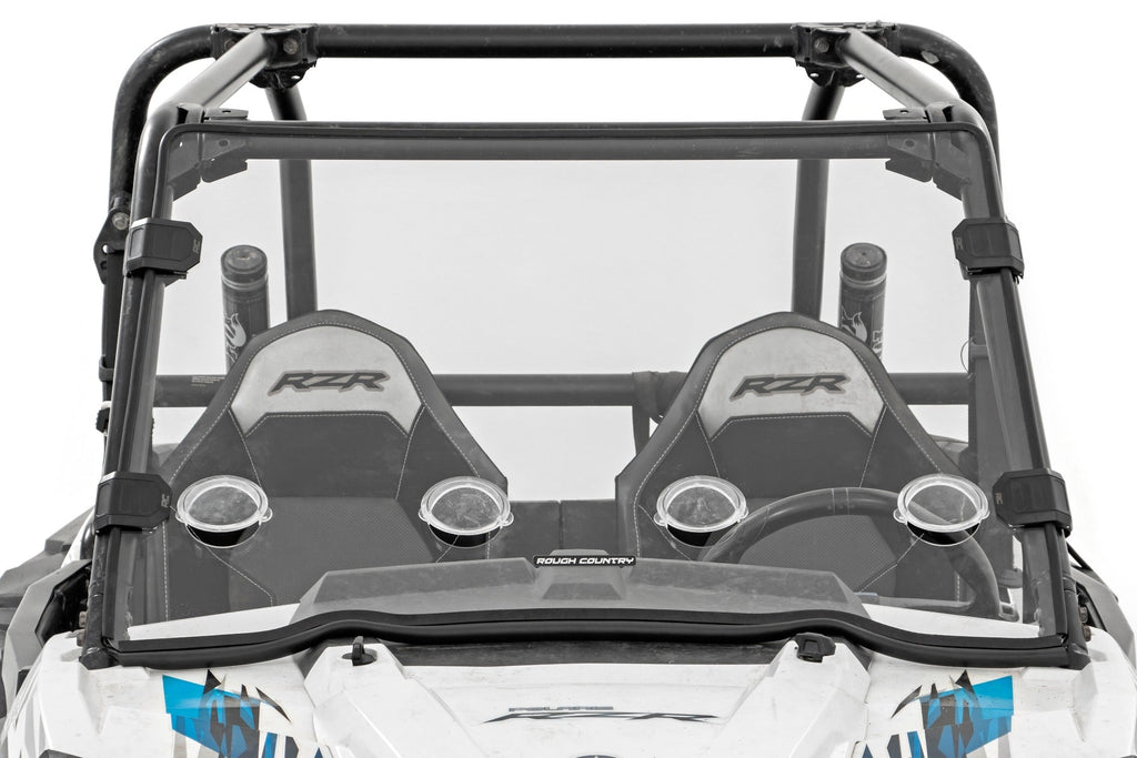 Rough Country Windshield Polaris Scratch Resistant Vented Full Windshield without Factory Plastic Visor 16-18 Polaris RZR 900/1000XP Turbo Rough Country - 98241810