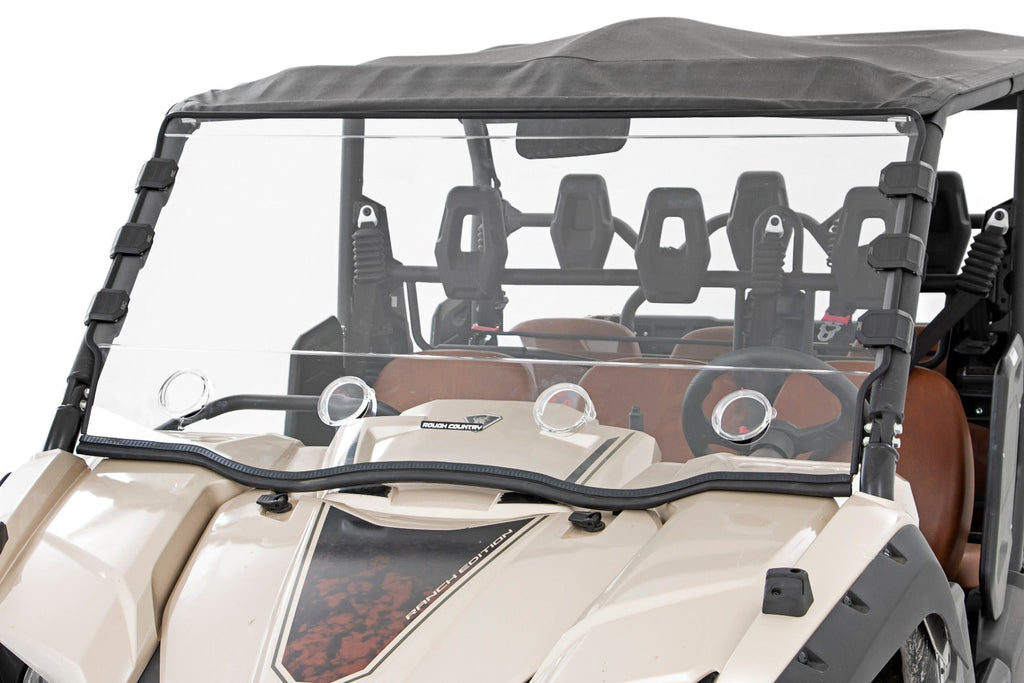 Rough Country Windshield Yamaha Full Windshield Vented 14-21 Yamaha Viking 4WD Rough Country - 98242040