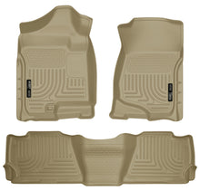 Load image into Gallery viewer, Weatherbeater Front &amp; 2nd Seat Floor Liners For 2007-2014 Escalade/Tahoe/Yukon Tan Husky Liners