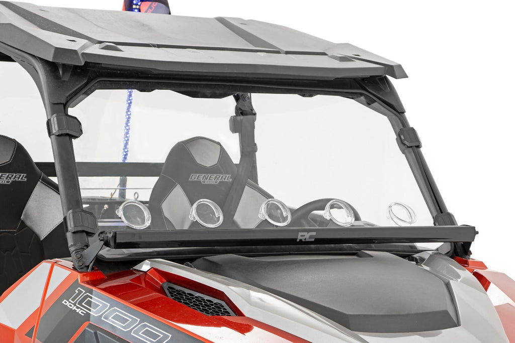 Rough Country Windshield Polaris Full Windshield Vented 16-21 Polaris General 4WD Rough Country - 98262010