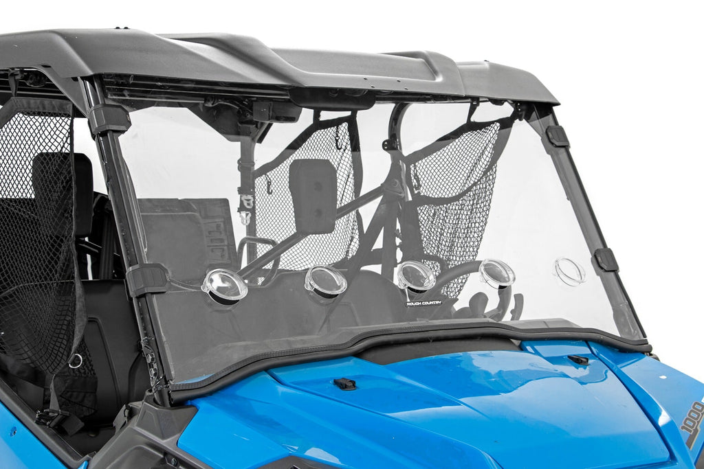 Rough Country Windshield Honda Full Windshield Vented 16-21 Honda Pioneer 1000 4WD Rough Country - 98262020