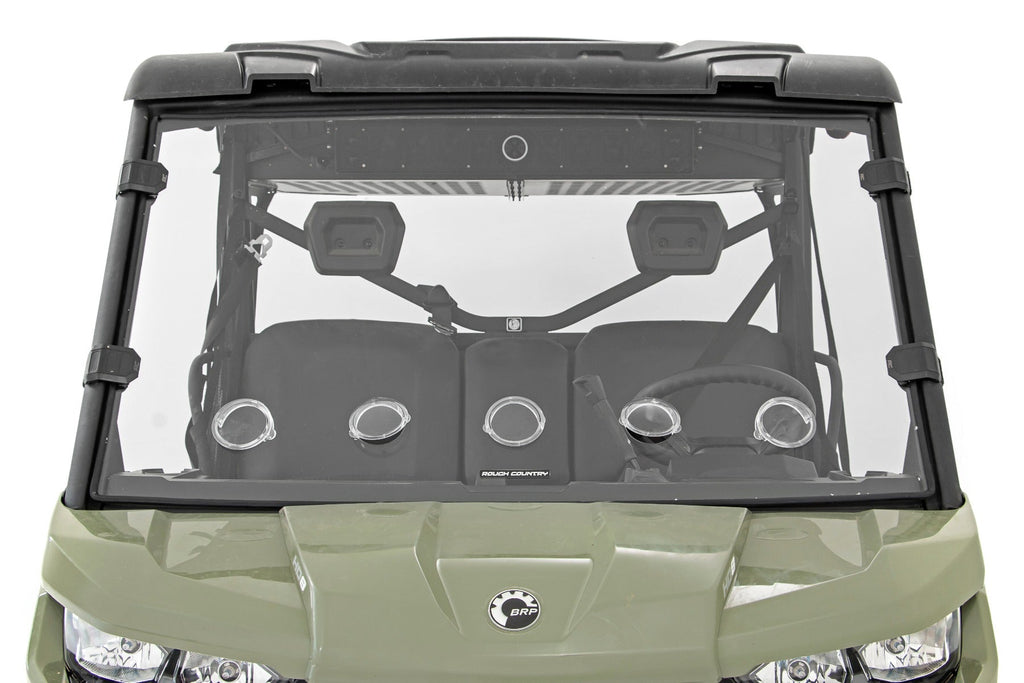 Rough Country Windshield Can-Am Full Windshield Vented 16-21 Can-Am Defender 4WD Rough Country - 98262030