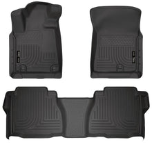 Load image into Gallery viewer, Weatherbeater Front &amp; 2nd Seat Floor Liners (Footwell Coverage) For 2007-2011 Tundra Black Husky Liners