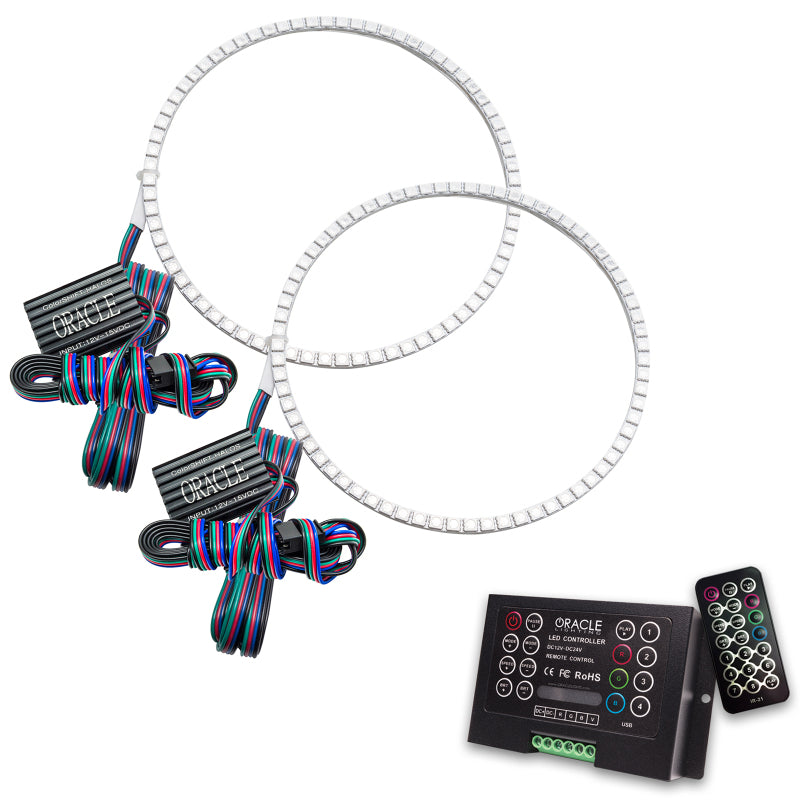 ORACLE Lighting Headlights Oracle Hummer H3 05-10 Halo Kit - ColorSHIFT w/ 2.0 Controller SEE WARRANTY