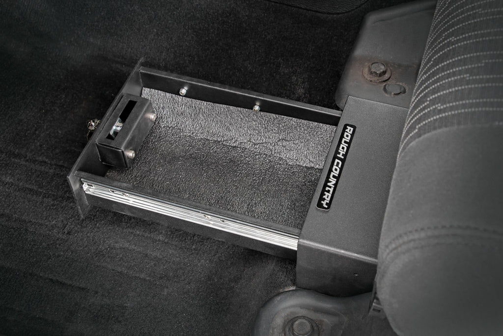 Rough Country Lock Box Jeep Under Seat Lock Box 07-18 Jeep Wrangler JK/JKU Rough Country - 99035