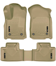 Load image into Gallery viewer, Weatherbeater Front &amp; 2nd Seat Floor Liners For 2016-2022 Jeep Grand Cherokee 2016-2026 Dodge Durango Tan Husky Liners