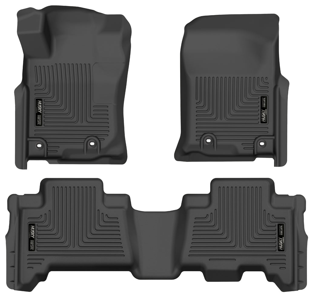 Weatherbeater Front & 2nd Seat Floor Liners For 2013-2024 4Runner/GX460 Black Husky Liners