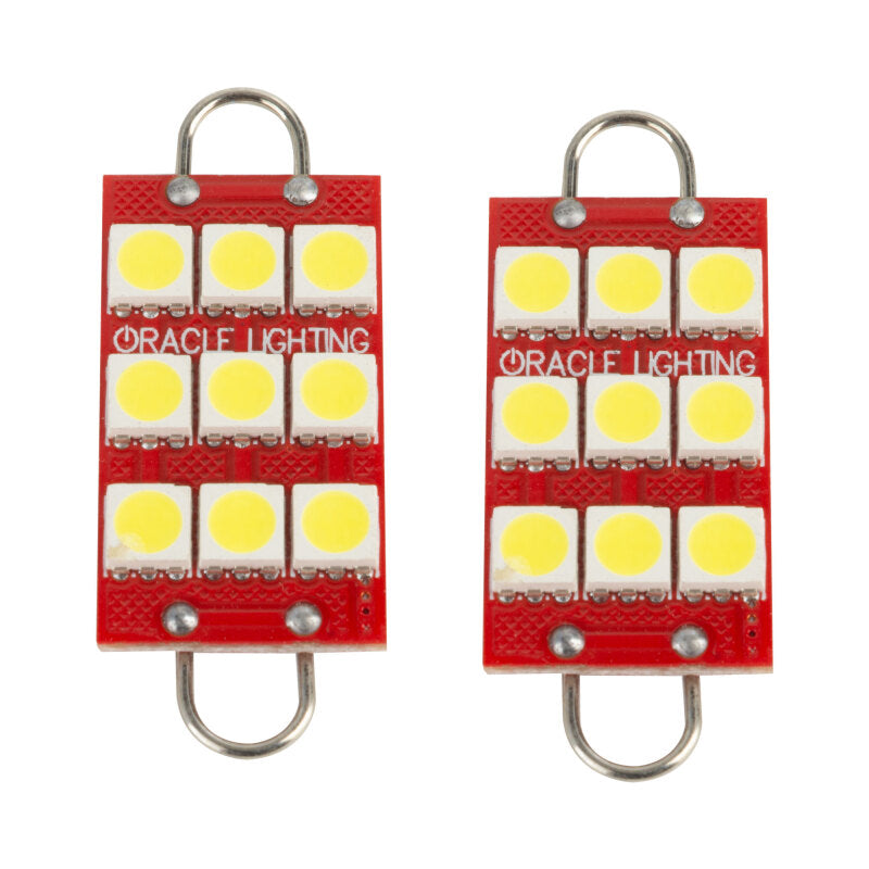 ORACLE Lighting Bulbs Oracle 44MM 6 LED 3 Chip - Loop Festoon Bulbs (Pair) - White SEE WARRANTY