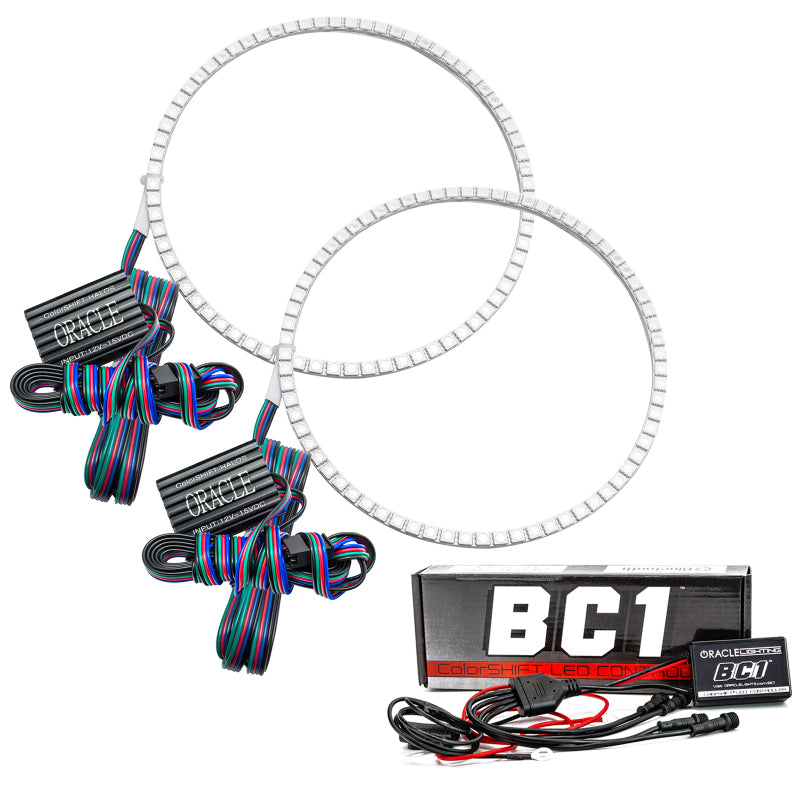 ORACLE Lighting Fog Lights Oracle Jeep Wrangler JL/JT LED Surface Mount Headlight Halo Kit - w/ BC1 Controller SEE WARRANTY