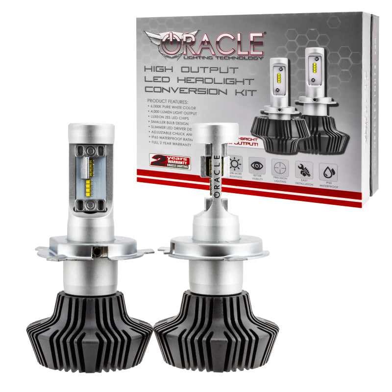 ORACLE Lighting Bulbs Oracle H4 4000 Lumen LED Headlight Bulbs (Pair) - 6000K SEE WARRANTY