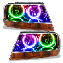 Load image into Gallery viewer, ORACLE Lighting Headlights Oracle 99-04 Jeep Grand Cherokee SMD HL - Black - ColorSHIFT w/ 2.0 Controller SEE WARRANTY
