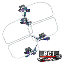 Load image into Gallery viewer, ORACLE Lighting Headlights Oracle Ford F250/350 11-16 Halo Kit (Square Ring Design) - ColorSHIFT w/ BC1 Controller SEE WARRANTY
