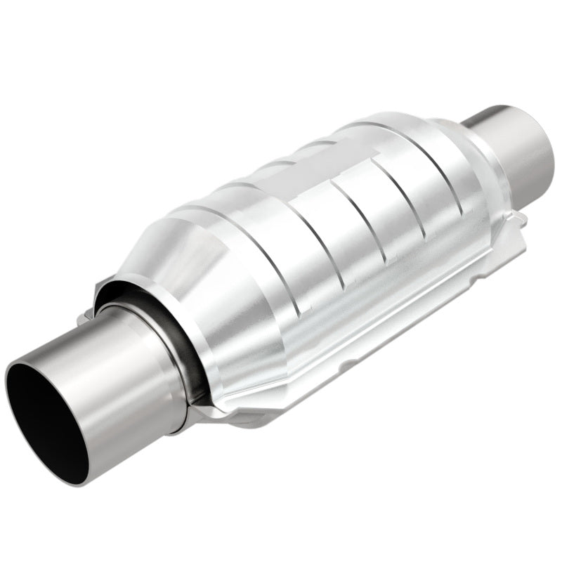 Magnaflow Catalytic Converter Universal MagnaFlow Conv Univ 2in Inlet/Outlet Ctr/Ctr Round 9in Body L x 5.125in W x 13in Overall L 49 State