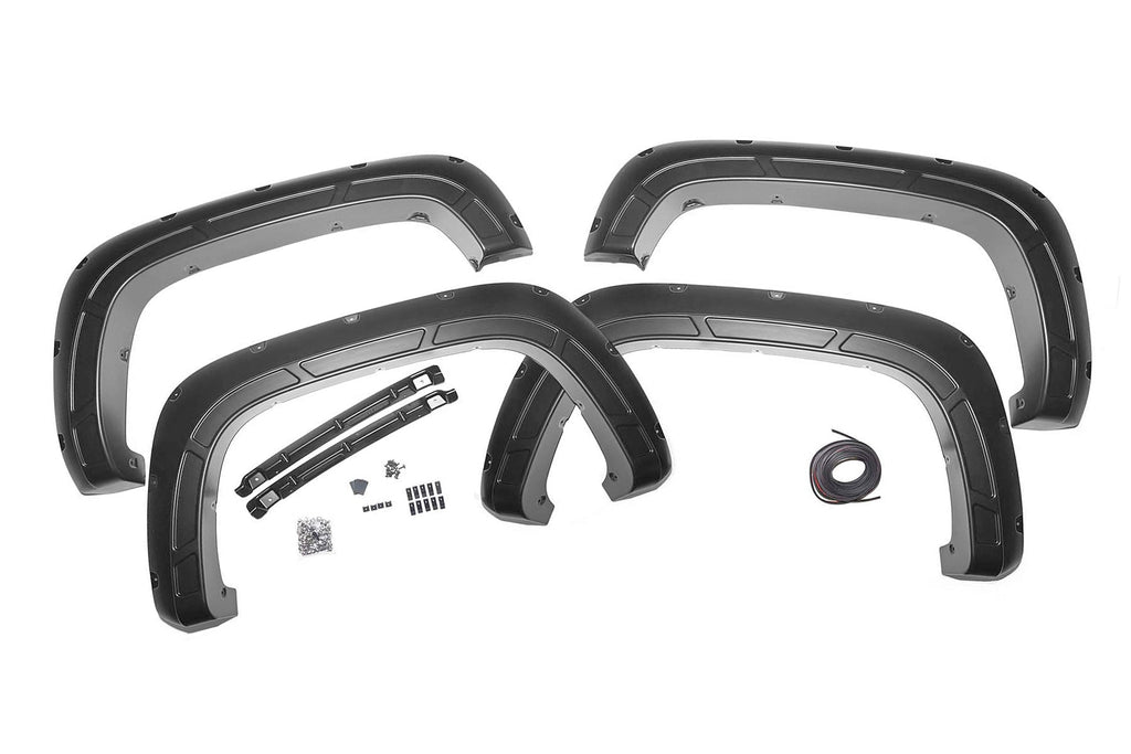 Rough Country Fender Flares Defender Pocket Fender Flares Summit White Chevy Silverado 2500 HD/3500 HD (20-23) Rough Country - A-C12011-GAZ