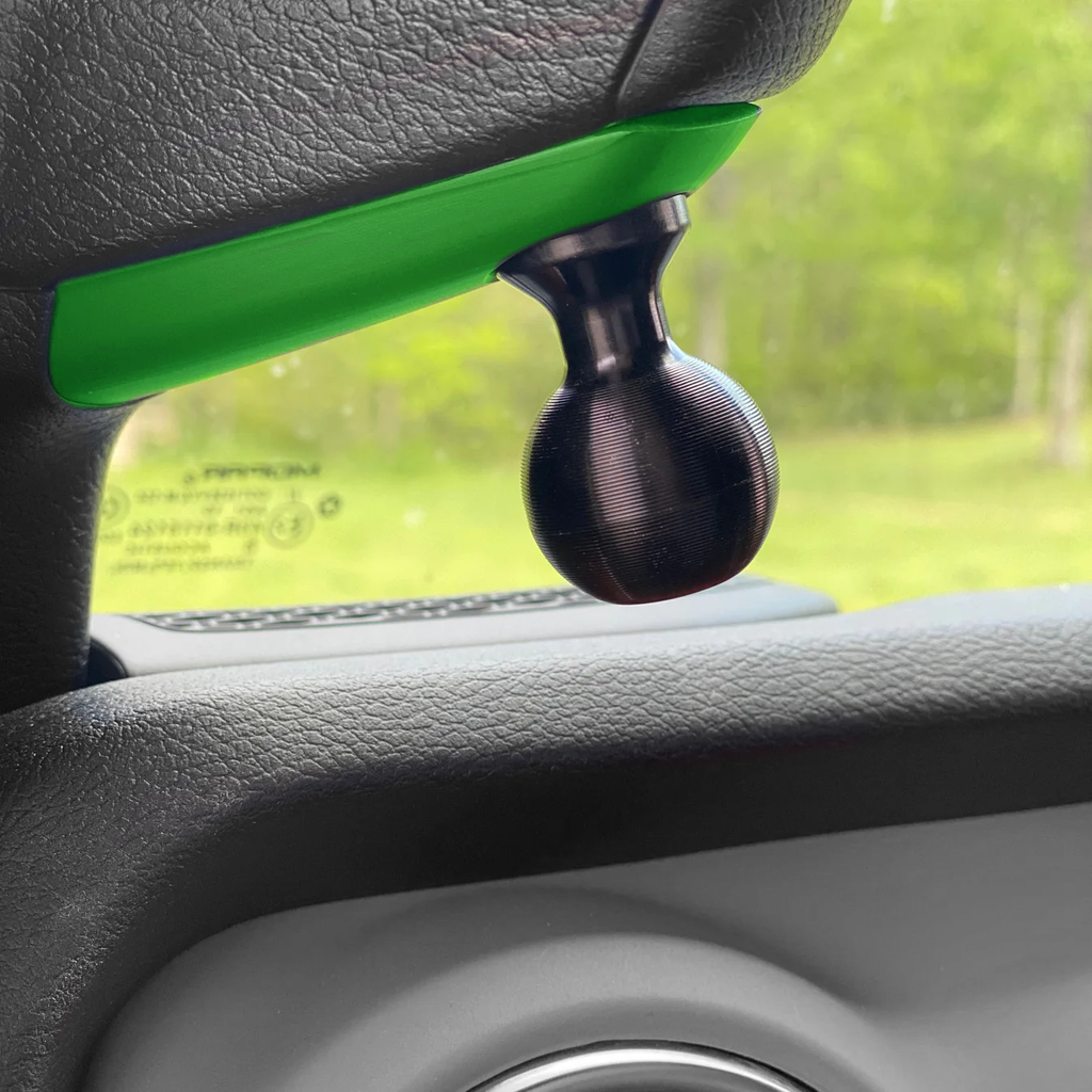 CMM Offroad JL green / 1" Ball Mount JL/JLU  A-Pillar Ball Mount Solution