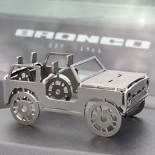 Load image into Gallery viewer, Bronco Business Card Holder Flat Stainless Steel Bendy Bronco Rock Slide Engineering