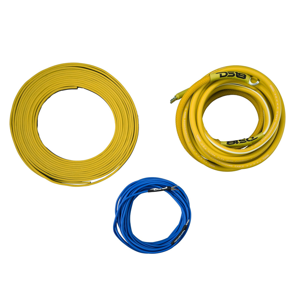 8-GA Amplifier Installation Wiring Kit - Yellow