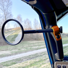 Load image into Gallery viewer, CMM Offroad Mirrors Ball Mount Delete (No Mounting Point Ball) / orange / 8" Breakaway JL/JLU A-Pillar Side Jeep Mirrors with Base Mount Driver AND Passenger