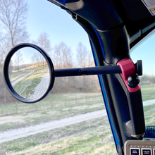 Load image into Gallery viewer, CMM Offroad Mirrors 1" Ball Mount / pink / 8" Breakaway JL/JLU A-Pillar Side Jeep Mirrors with Base Mount Driver AND Passenger