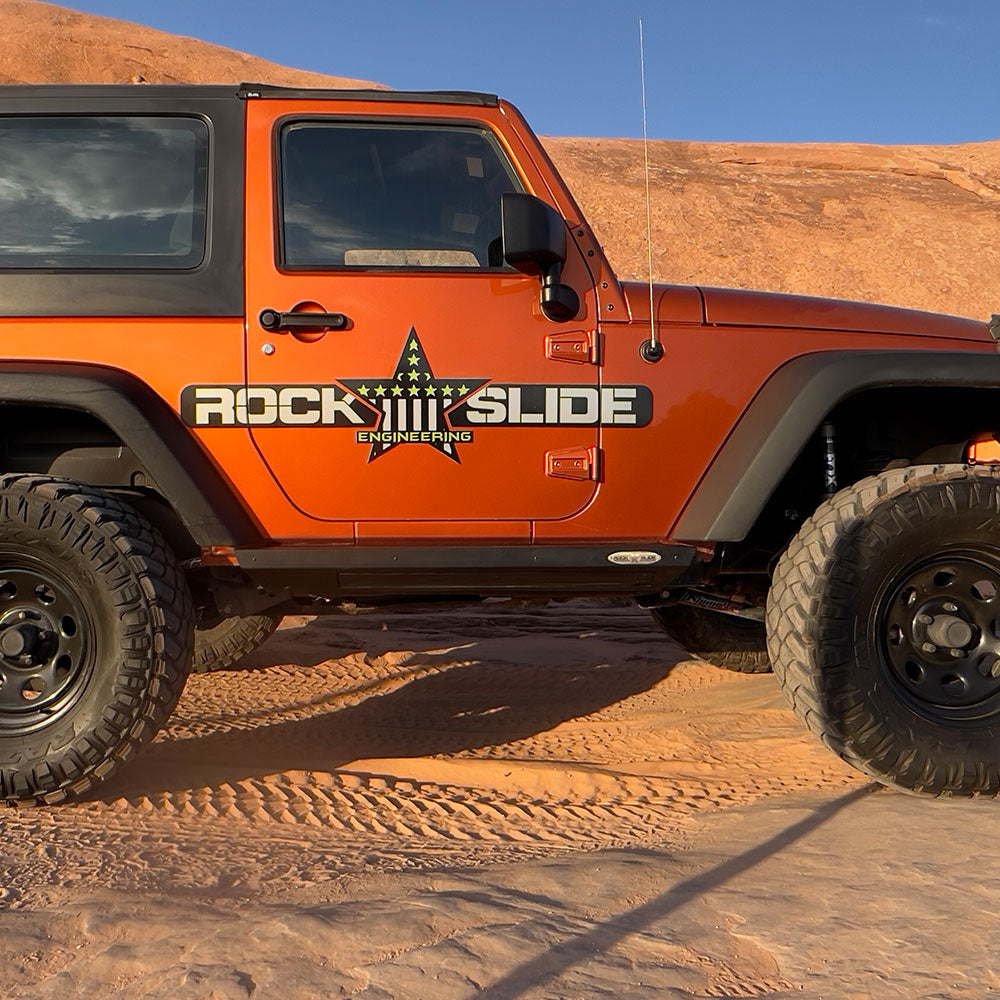 Jeep JK Side Step Sliders For 07-18 Wrangler JK 2 Door Models Set Rock Slide Engineering