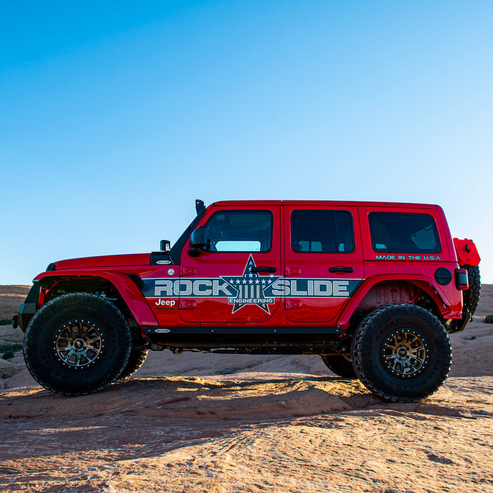 Jeep JL Side Step Sliders For 18-Pres Wrangler JL 4 Door Models Set Rock Slide Engineering
