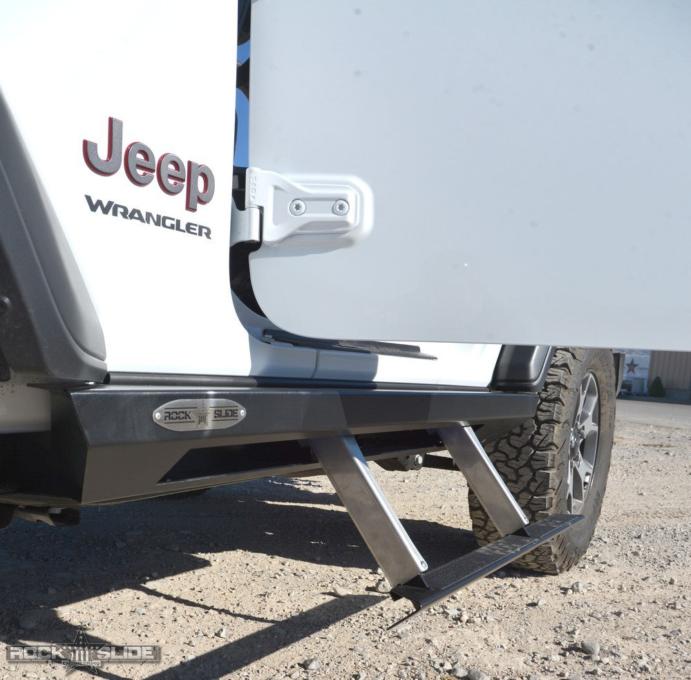 Jeep JL Side Step Sliders For 2024 Wrangler JL 2 Door Models Set Rock Slide Engineering