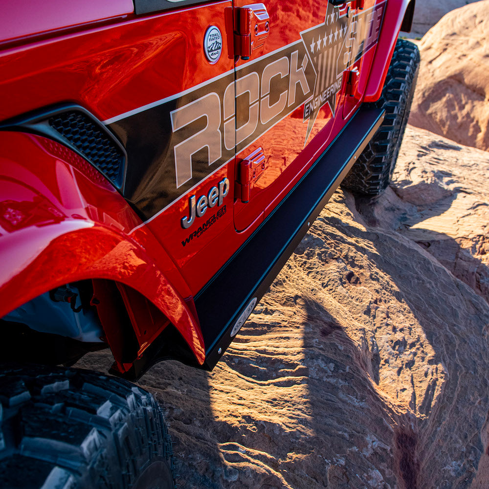 Jeep JL Side Step Sliders For 2024 Wrangler JL 4 Door Models Set Rock Slide Engineering