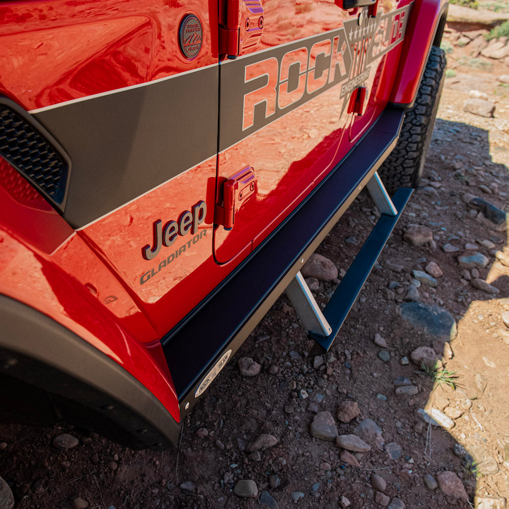 JT Gladiator Side Step Sliders For 2024 Jeep Gladiator Set Rock Slide Engineering