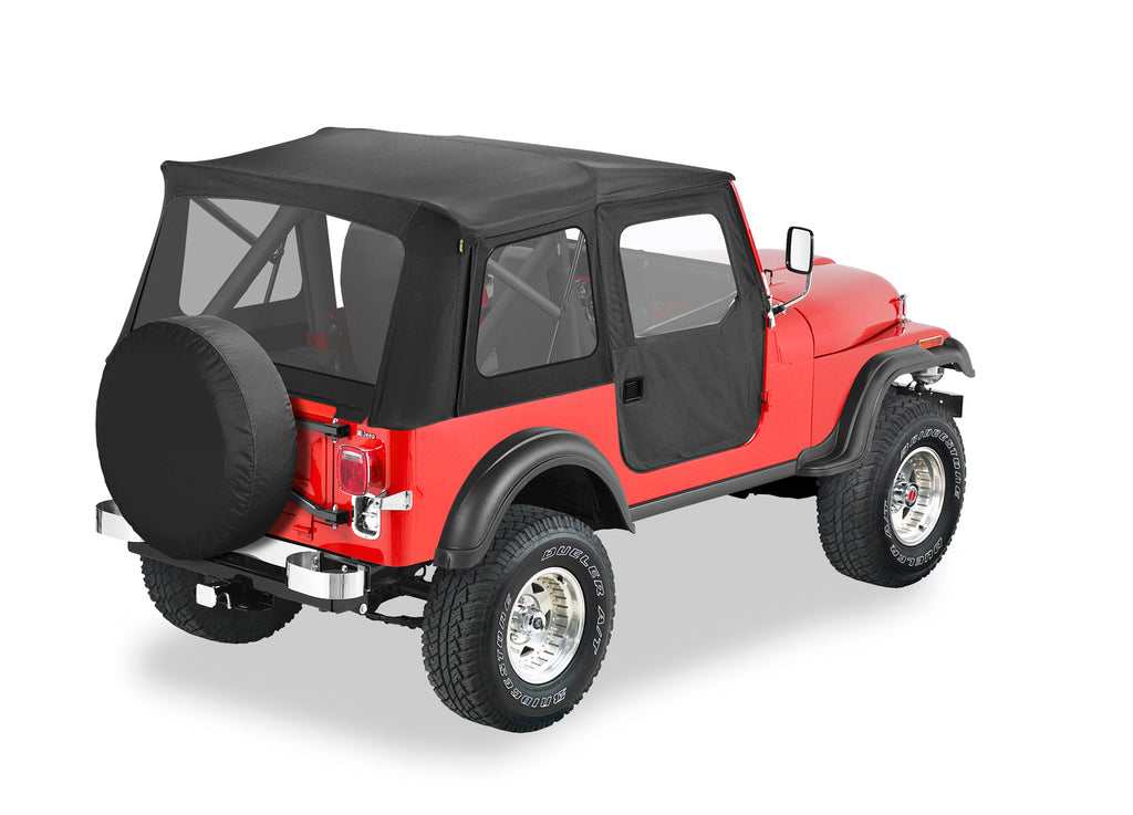 Bestop Soft Top Bestop - Supertop Classic - '55-75 CJ5 / '52-62 M38A1 (Black Crush; Clear Windows) - 51595-01