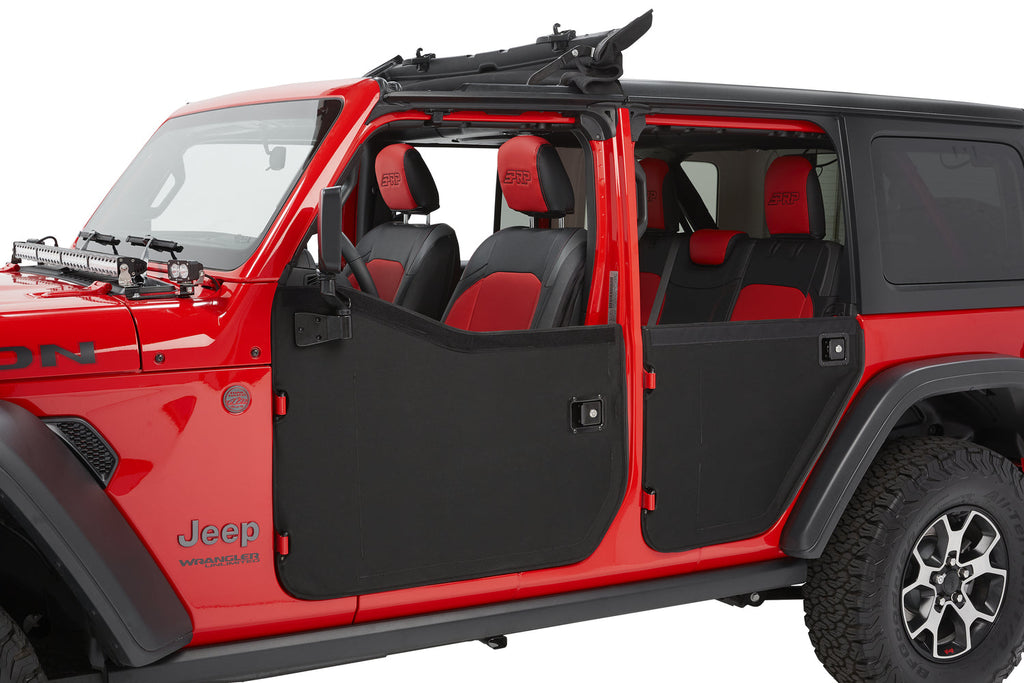 Bestop Door Bestop - Full Fabric Doors - '20-22 Gladiator / '18-22 Wrangler JL (Front; Black Diamond) - 51750-35