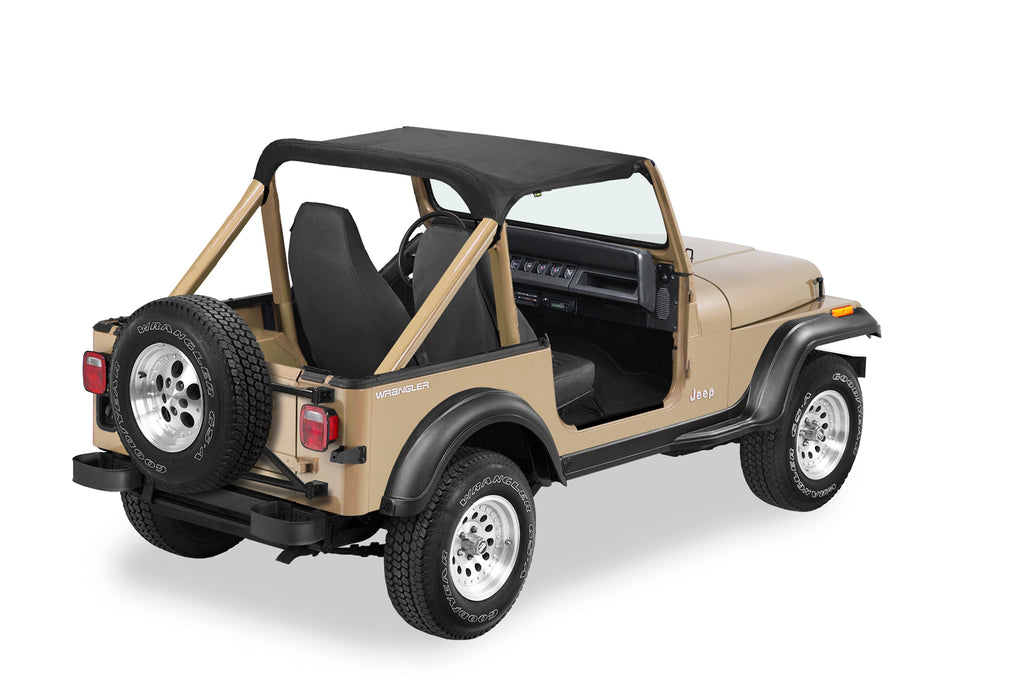 Bestop Soft Top Bestop - Strapless Targa Bikini - '92-95 Wrangler YJ (Black Denim) - 52519-15