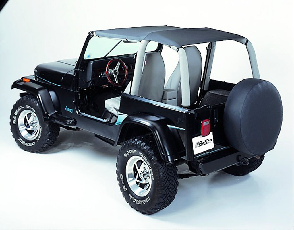 Bestop Soft Top Bestop - Strapless Safari Bikini - '92-95 Wrangler YJ (Black Denim) - 52529-15