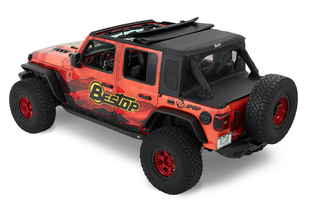 Bestop Soft Top Bestop - Halftop Soft Top - '18-23 Wrangler JL 4-Door (Black Twill) - 53902-17