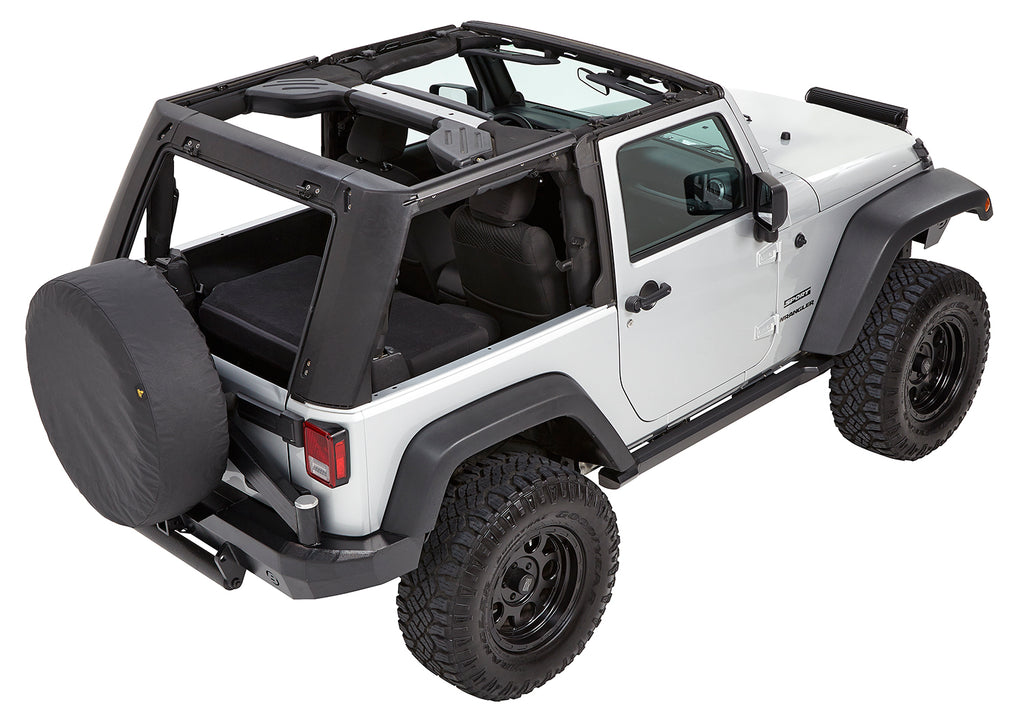 Bestop Soft Top Bestop - JEEP(R) Trektop Pro - '07-18 Wrangler JK 2-Door (Black Twill) - 54462-17