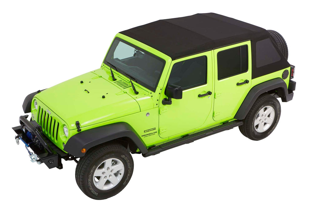 Bestop Soft Top Bestop - Trektop Glide - '07-18 Wrangler JK 4-Door (Black Diamond) - 54923-35