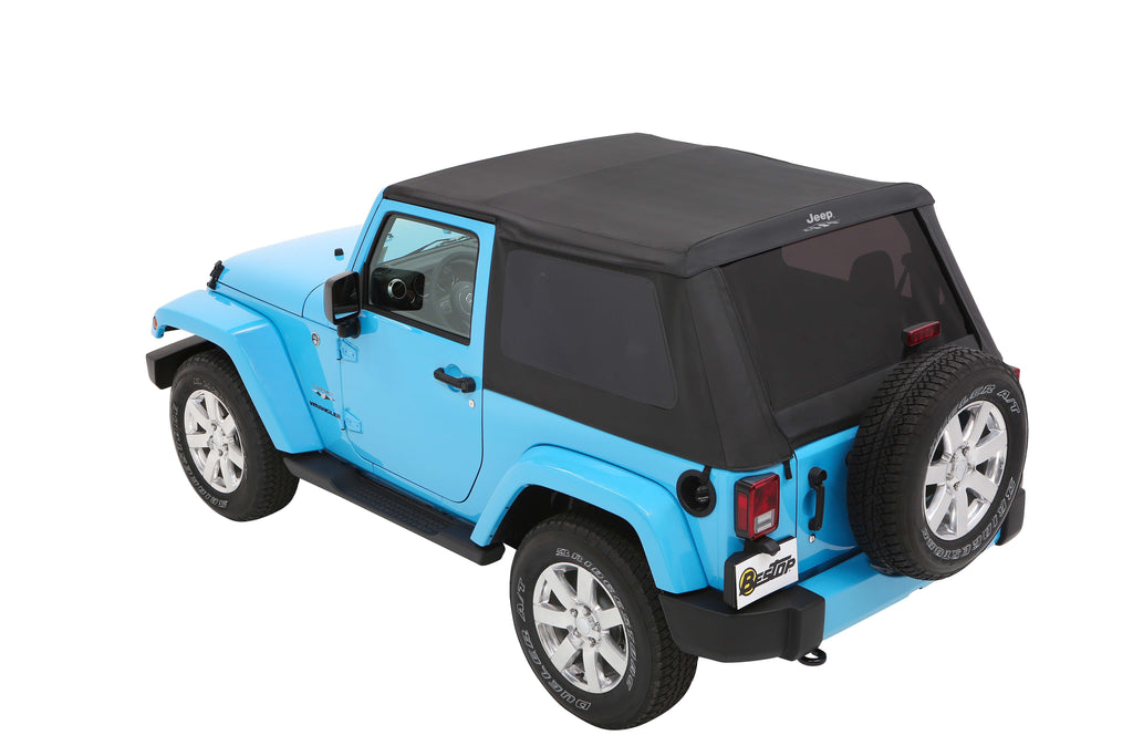 Bestop Soft Top Bestop - JEEP(R) Trektop - '07-18 Wrangler JK 2-Door (Black Diamond) - 56452-35